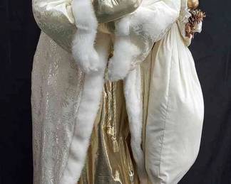 LARGE Baroque Santa * 4 Ft Tall * Gold & Cream Theme