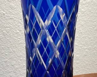 BADASH CRYSTAL HANDCUT USSR VASE
