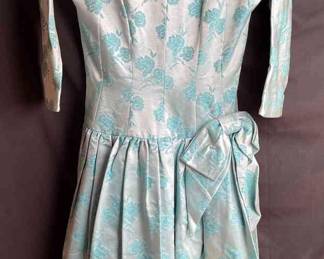 Silk Vintage Teena Paige Fashions Dress * Size 7 * Needs A Bit Of Cleaning