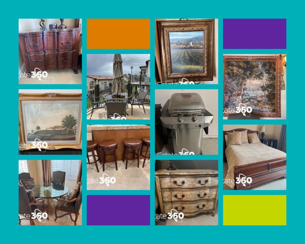 White Brown Clean Grid Interior Design Photo Collage