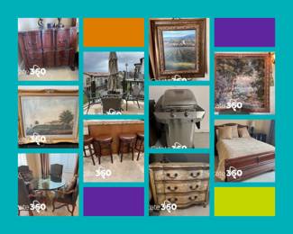 White Brown Clean Grid Interior Design Photo Collage