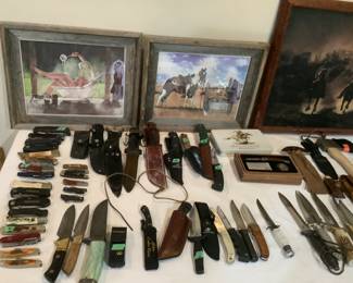 Large set of knives….hunting, fishing and pocket knives
