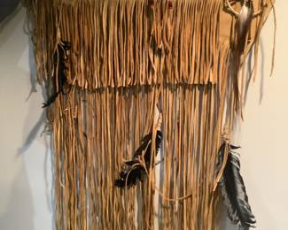 Native American leather quiver…holding so you can see length of fringe.