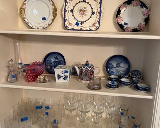 Misc porcelain, glass