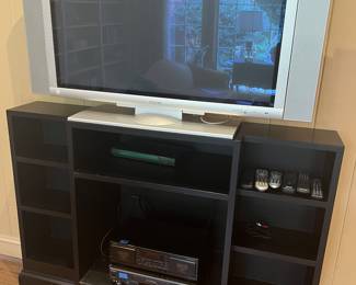 Denon tape deck
Sony vcr
Hitachi plasma tv