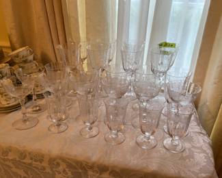 Fostoria “meadow rose” crystal