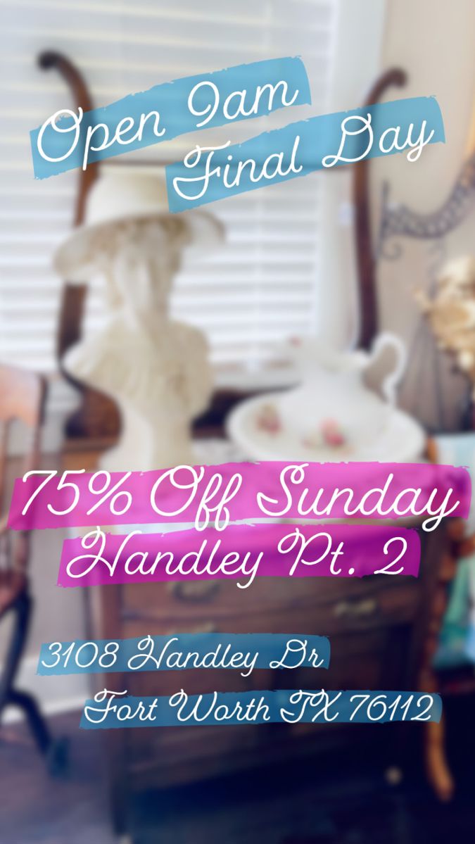 75 OFF SUNDAY HISTORIC HANDLEY PT. 2 by... starts on 4/11/2024