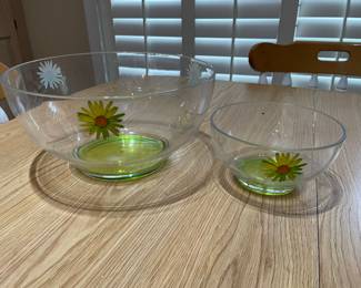 Vtg floral bowl set,  was $10, NOW $7