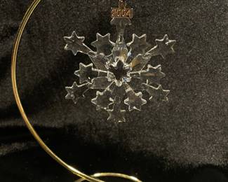 Swarovski Christmas Ornament, 2004,  was $95. NOW $50, Ornament Stand, $4