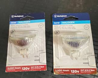 Two 35 & 50W Halogen Bulbs:  was $8, NOW $4