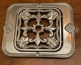 Lenox Butler's Pantry Fleur de Lis Art Metal Expandable Trivet w/ Footers,  2 available,  was $14 each, NOW $10 each