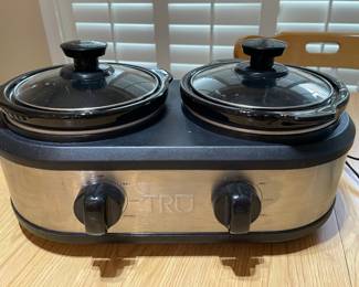 TRU 2 Qt. Slow Cooker Dual Crock Buffet,  was $28, NOW $18