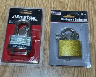 New Master Lock,  was $5, NOW $3.  Tool Bench Padlock,  was $5, NOW $3