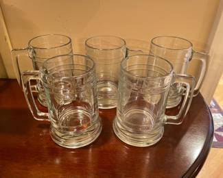 Five  (5) Beer Mugs,   was $14, NOW $10