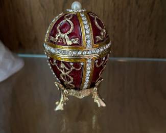 Rosebud Royal Imperial Metal Egg, 3"H x 2"W,  was $40, NOW $20