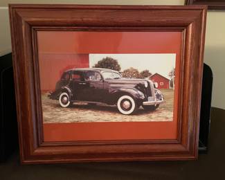 Framed photo of  Studabaker(?),  13" x 11",  was $14, NOW $10