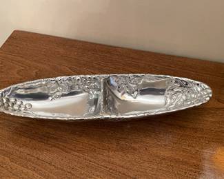 Arthur Court divided oblong serving dish, 16"L,  was $14, NOW $9