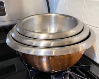 Set of 3 copper nesting bowls,  was $16, NOW $10