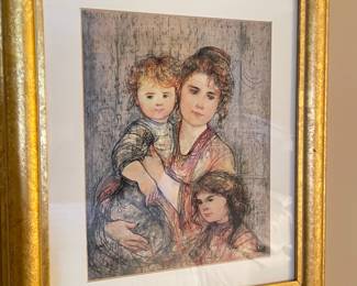 Edna Hibel "Katha's family, 16" x 14", was $115, NOW $75