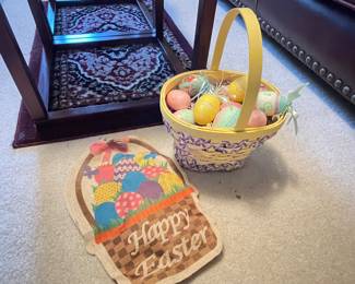 Easter basket w/ eggs and banner, was $14, NOW $9