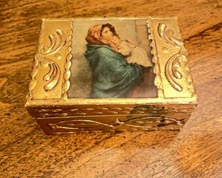 Small gold mother & baby trinket box,  was $10, NOW $7