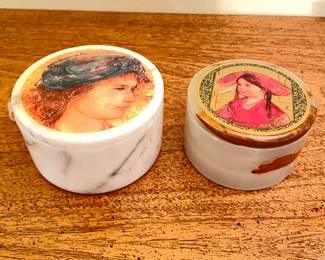 Hibel marble trinket box, 2.5" x 3.5",  was $12, NOW $8  Hibel  onyx trinket box, WAS $12, NOW $8