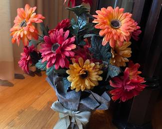 Orange, Red & Orange Floral Arrangement,  20"H x 16"W,  was $24, NOW $14