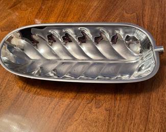 Silver "leaf" tray,  was $9, NOW $6