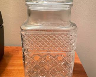 Vintage Anchor Hocking Glass Canister,    was $9, NOW $6