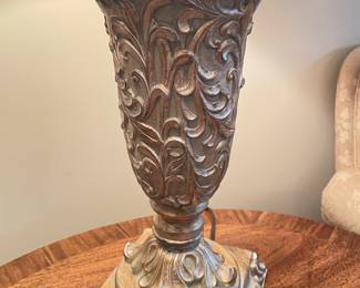 Closeup of base of gilded lamp~