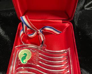 Waterford American Flag ornament,  was $14, NOW $10