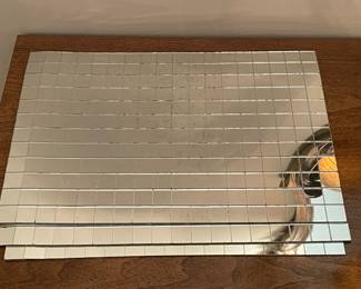10 Vintage MCM Retro Glass Mosaic Mirror Disco Placemats Flexible  placemats, (mirrors are square), Sold in sets of 5,  was $34 per set, NOW $20 per set