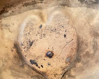 View of underneath Boston terrier doorstop ~