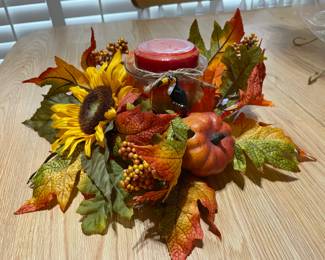 Fall centerpiece w/ candle,  was $10, NOW $7
