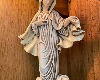 Vtg Fontanini Depose Italy Virgin Mary Statue, 10"H,  was $20, NOW $12