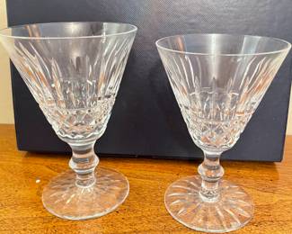 Waterford Tramore Water (12) and Wine (12) crystal,  Sold in sets of 6.  Tramore water, $140 set of 6.  Tramore wine, $95 set of 6