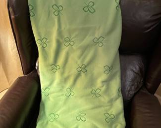 Green Shamrock Fleece Throw,   was $14, NOW $9