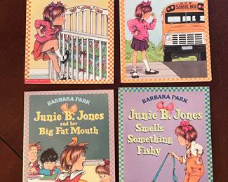 Set of 4 Junie B Jones books,  $12