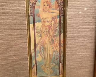 Additional view of Nouveau woman lithograph~