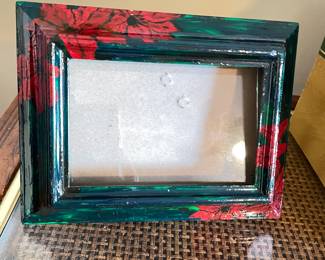Poinsettia frame, 5" x 7", was $8, NOW $5