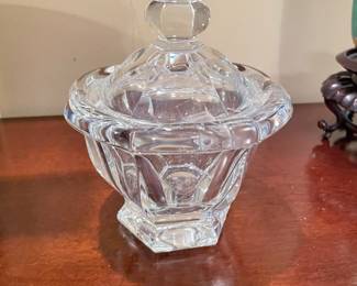 Baccarat crystal covered jar, 6"H x 5"W,  was $65, NOW $40