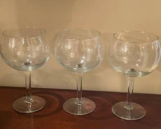 Three (3) Wine Goblets,  was $12, NOW $8