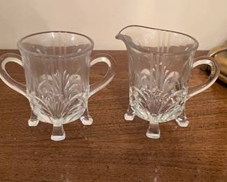 Sugar & creamer w/feet,  was $12, NOW $8