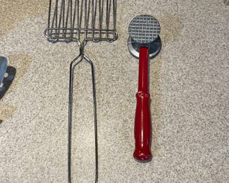 Hot Dog holder for grilling,  was $4, NOW $3.   Tenderizer,  was $6, NOW $4