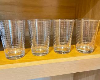 4 juice glasses,  $5