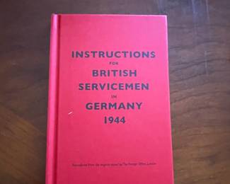 Instructions For British Serviceman In Germany book, 1944,  was $, NOW $5