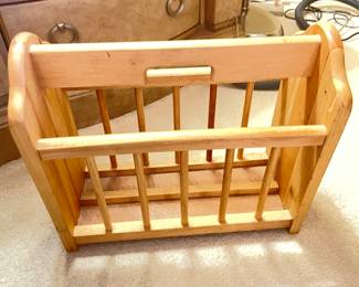 Vtg Wooden Magazine Rack, was $14, NOW $10