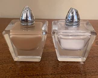 MCM heavy crystal S & P Shakers, was $20, NOW $12