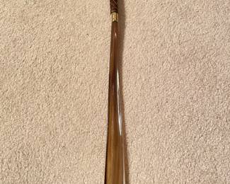 Vintage Brass Knight Knob Wooden Long Shoe Horn, $16