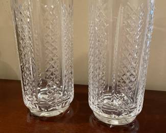VTG Waterford Desmond Hibernia Cylinder Shape Round Vase, 8"H, 2 available,  was $95 each, NOW $68 each